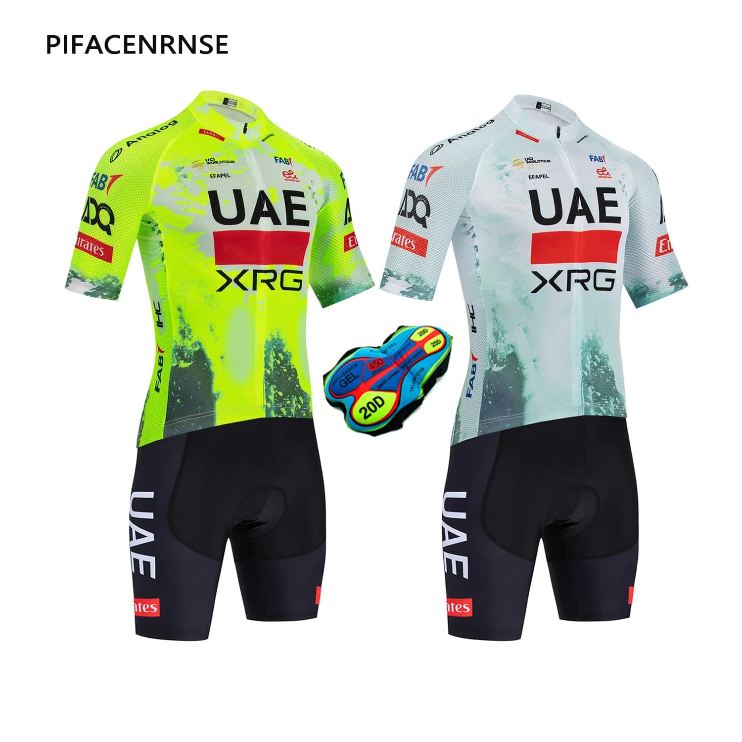 Nuovo Set Ciclismo 2026 - Maglia e Pantaloncini Bici Uomo/Donna Team UAE - Asciugatura Rapida - Abbigliamento Ciclismo
