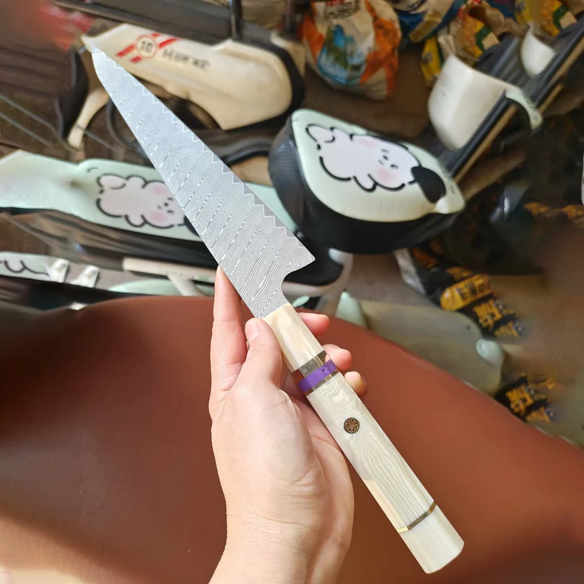 Chef knife 67 layers Damascus VG10 Stainless steel blade Sharpened mannaia to slice meat Vegetables Japanese kitchen knives Resin wood