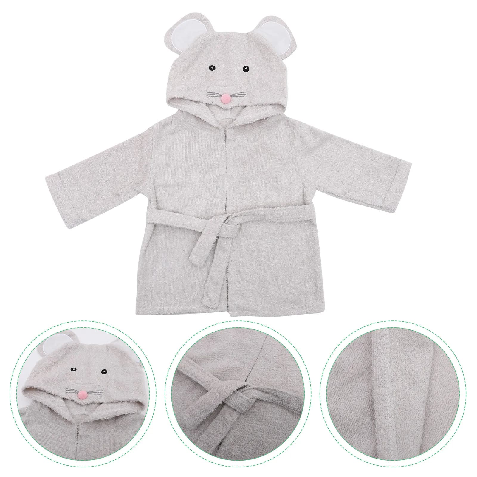 Accappatoio con cappuccio per neonati, in cotone, con disegni animati, confortevole, ad asciugatura rapida, regalo per il bagnetto, unisex