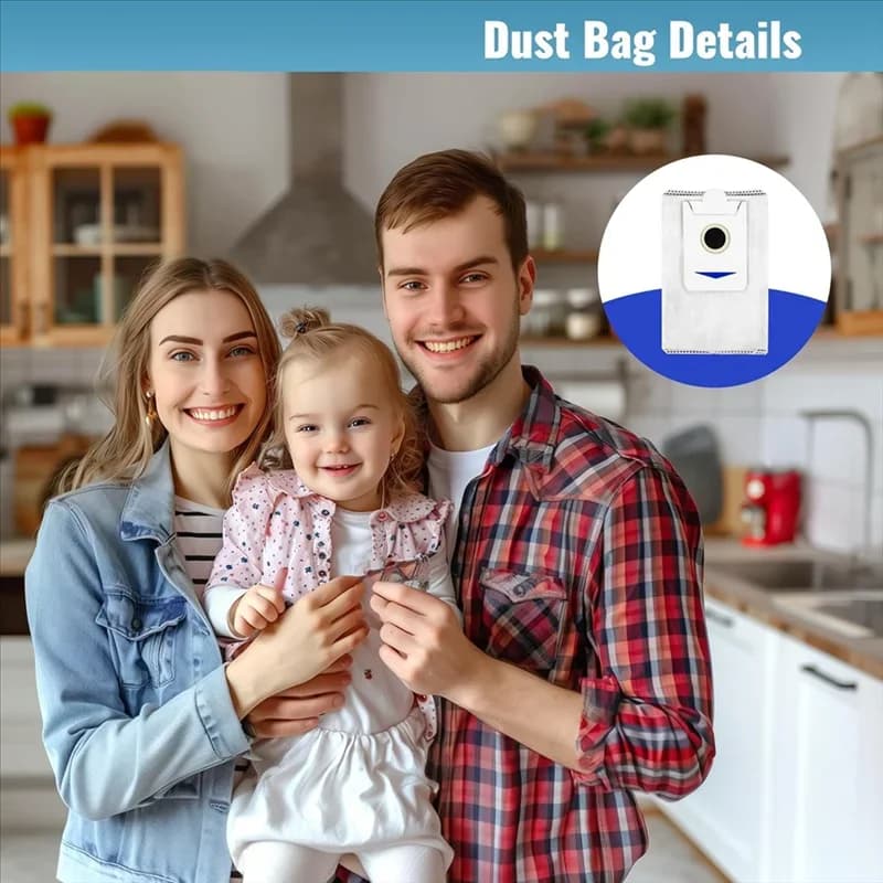 B26B Confezione da 14 sacchetti per la polvere per Ecovacs Deebot X2 Omni/ X2/ X2 PRO/ DEX86 Accessori per aspirapolvere robot Sacchetto per la polvere