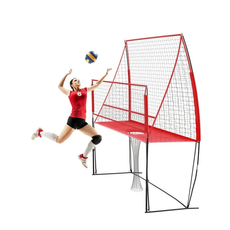 Pratica di servizio di badminton da tennis con rete da allenamento per pallavolo 3 in 1, portatile e regolabile per interni ed esterni