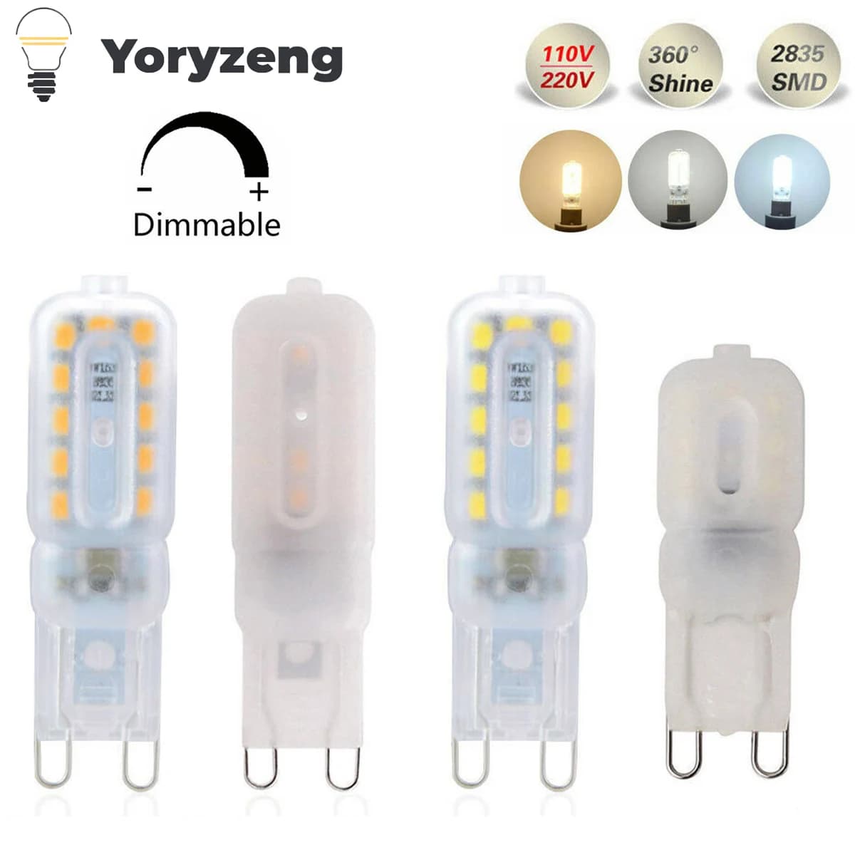 Lampadina LED Mini G9 dimmerabile 3W 5W 110V 220V 2835 SMD Lampada bianca Sostituisci 30W Illuminazione alogena per la decorazione del lampadario di cristallo