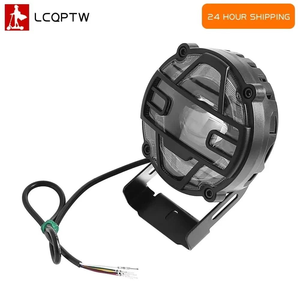 Luce anteriore per scooter elettrico 36V 48V Lampada per fari Motoslitta Veicolo fuoristrada Faro per clacson Parte portatile in lega di alluminio