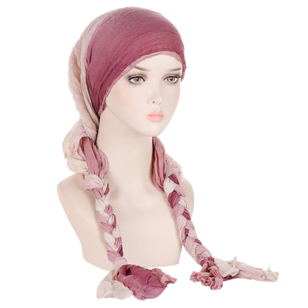 Sciarpa intrecciata intrecciata a mano da donna Moda All-match Panino Testa Musulmano Nuovo Foulard Cappello Cofani per le donne