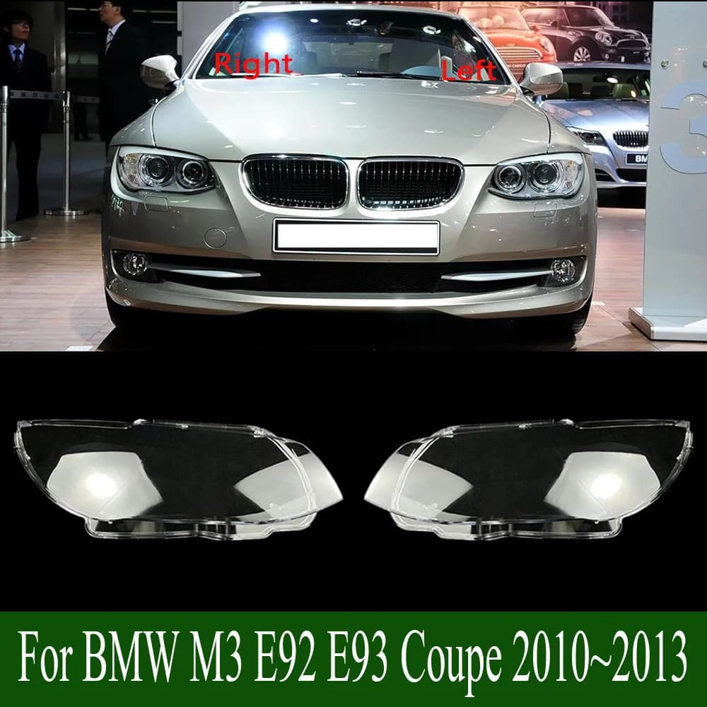For BMW M3 E92 E93 Coupe 2010 2011 2012 2013 Car front Headlight headlamps transparent lampshade lamp shell Headlight Cover lens