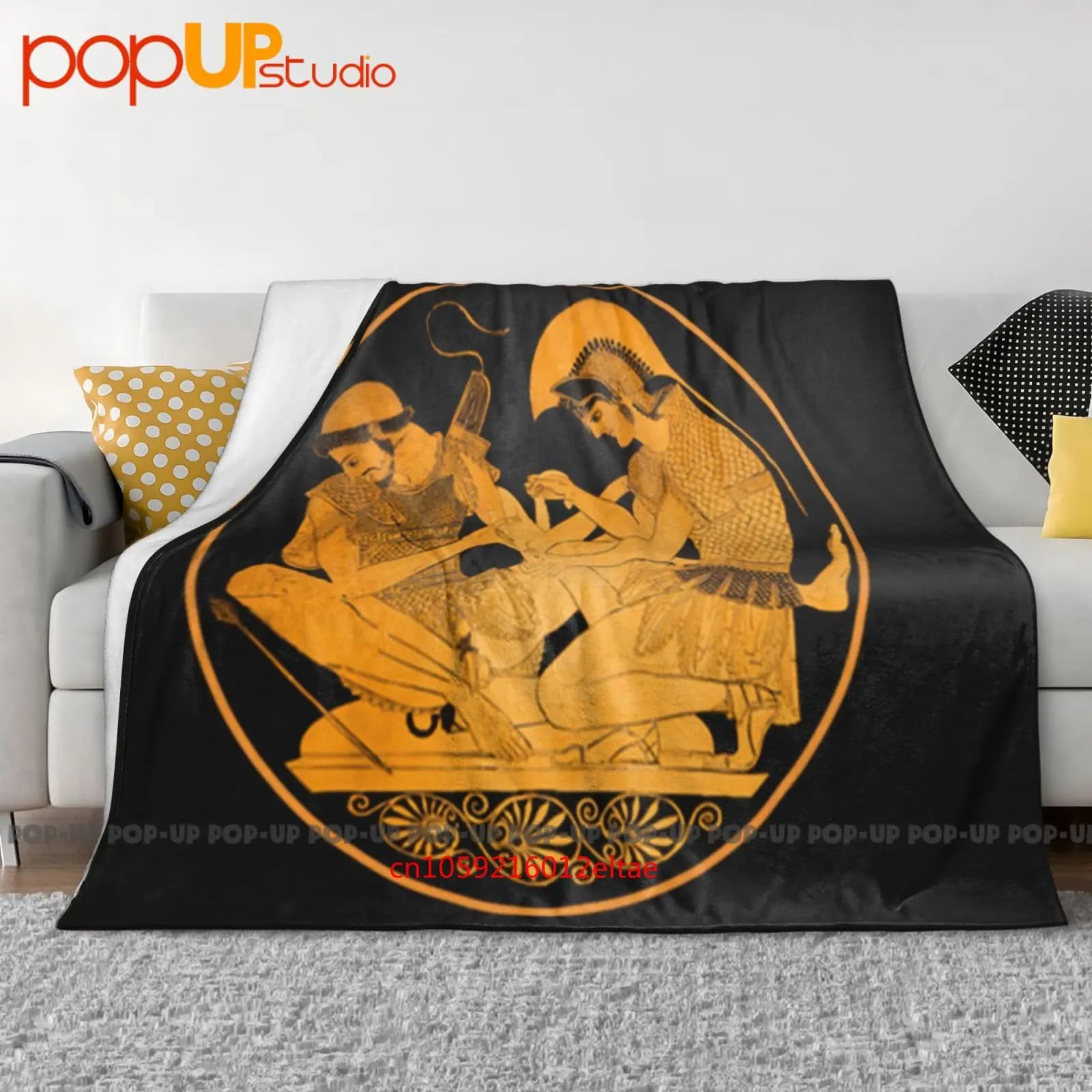 Aquiles e Patroclo Mitologia greca Coperta ultra morbida Trapunta Copridivano invernale Copridivano