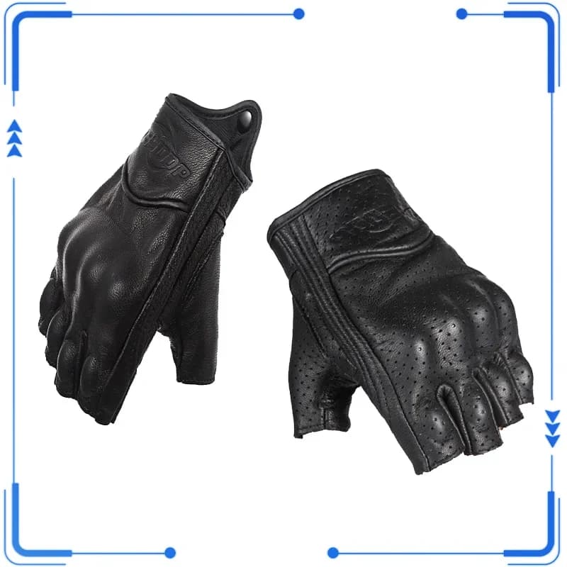 Guanti da moto in pelle di pecora comodi guanti protettivi da equitazione per bici elettriche da uomo e da donna traspiranti estivi