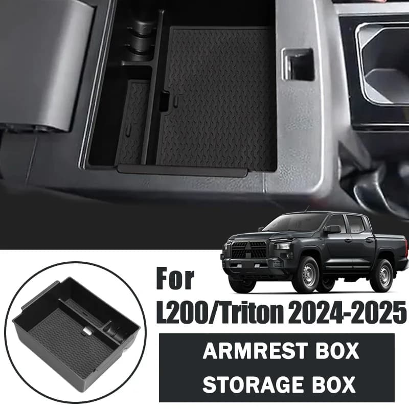 Per Mitsubishi L200/Triton 2024-2025 Scatola bracciolo Scatola di controllo centrale per auto Stivaggio Riordino Scatola organizzatore Accessori interni