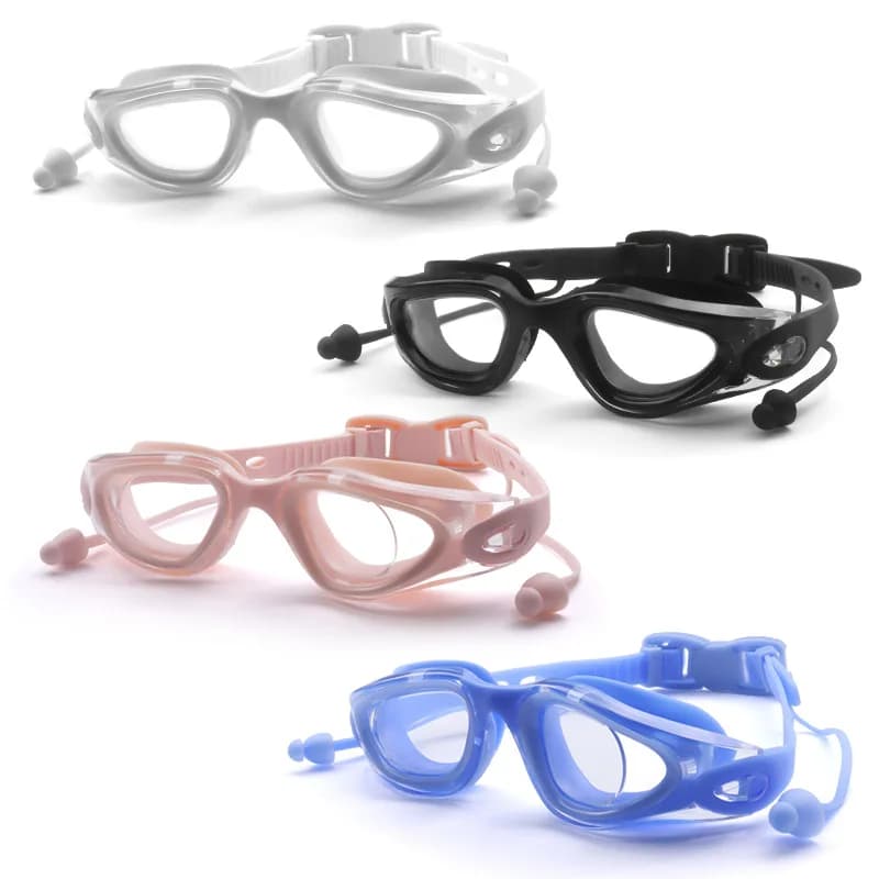 Waterproof and Anti-fog High Definition Swimming Glasses Swimming Cap Set Professional Rafting Surfing Anti-leakage