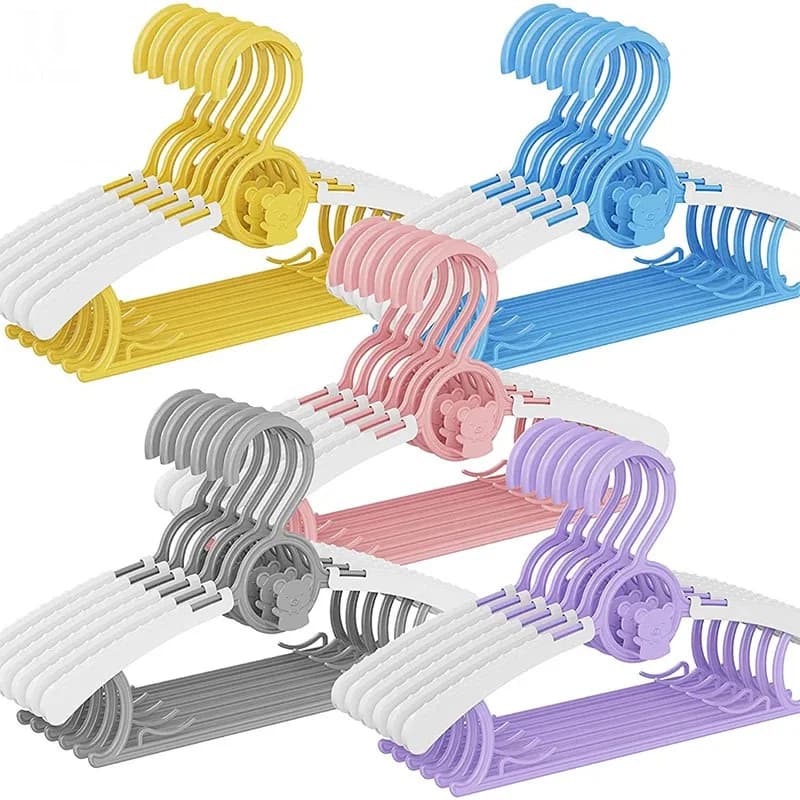 Anti-slip baby clothes hanger Adjustable clothes hanger Multi-functional plastic clothes racks Clothing shop
