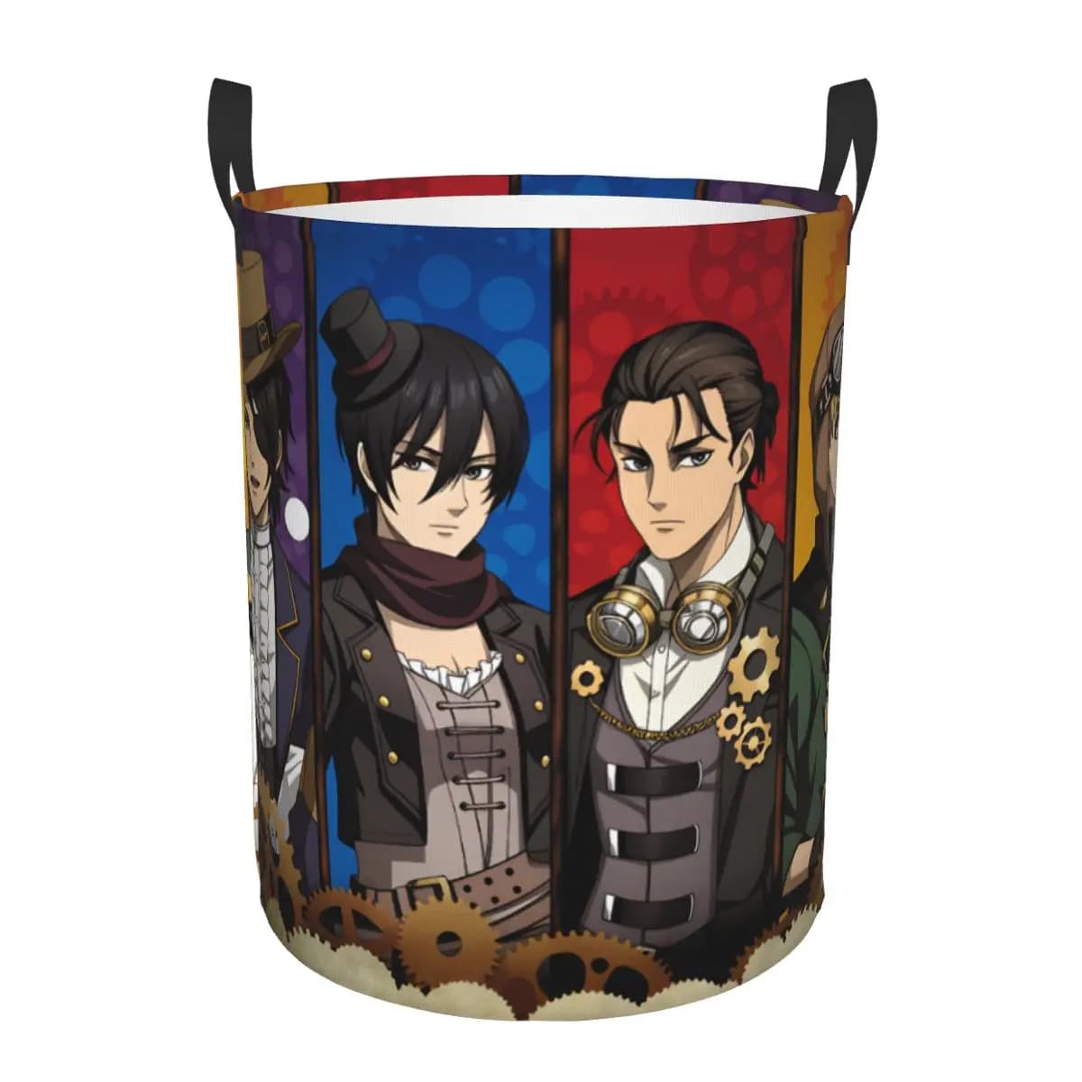 Cesto per la biancheria Levi Ackerman Attack On Titan Mikasa Ackerman, pieghevole, per appendere e conservare vestiti, borsa portaoggetti per la casa