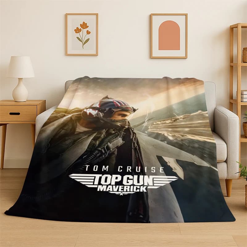Coperta in Flanella Classica del Film Top Gun con Tom Cruise, Morbida e Calda, per Camera da Letto, Soggiorno, Viaggio, Picnic, Regalo