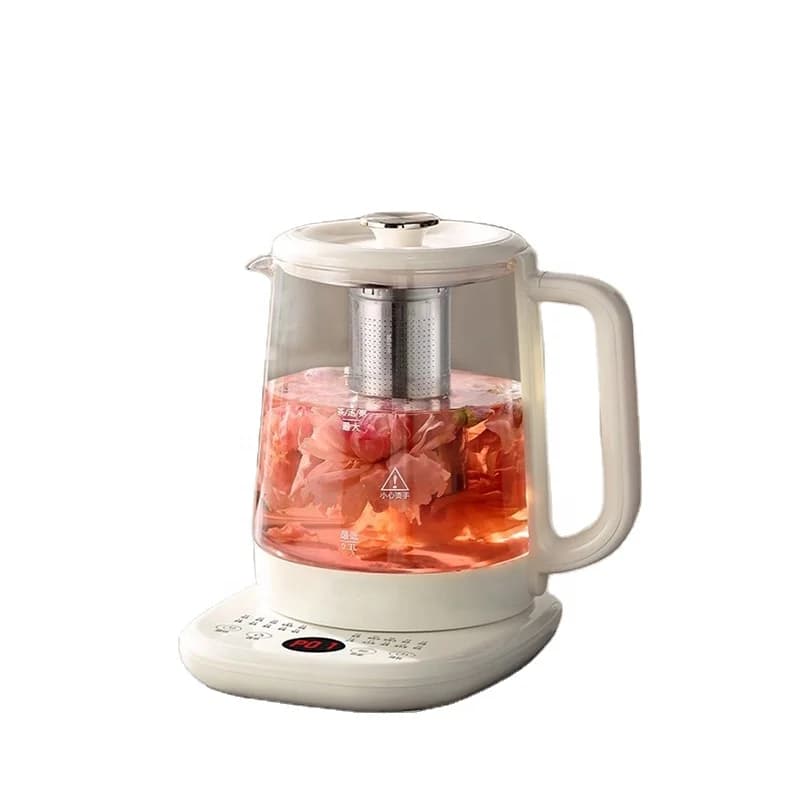 1.8L High Boron Glass Cordless Electric Kettle with Automatic Keep Warm Anti-Dry Burning Multi-Temperature Control Household Use
