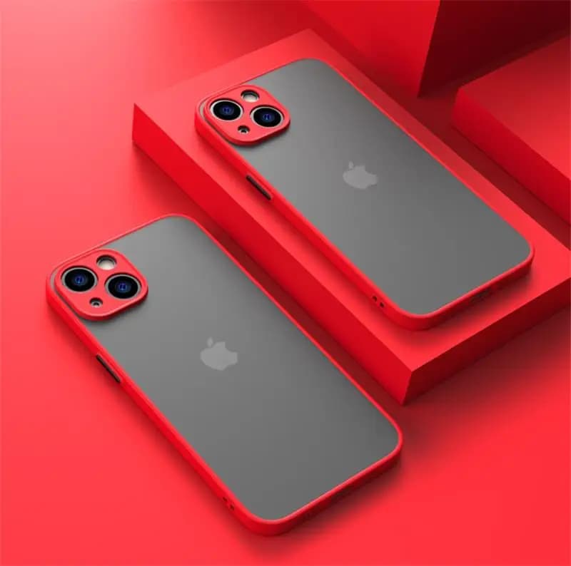 Armor Back Shockproof Cover Translucent Matte Phone Case for iPhone 17 Pro Max Air 16 15 14 Plus 13 12 11 Mini Pro Max