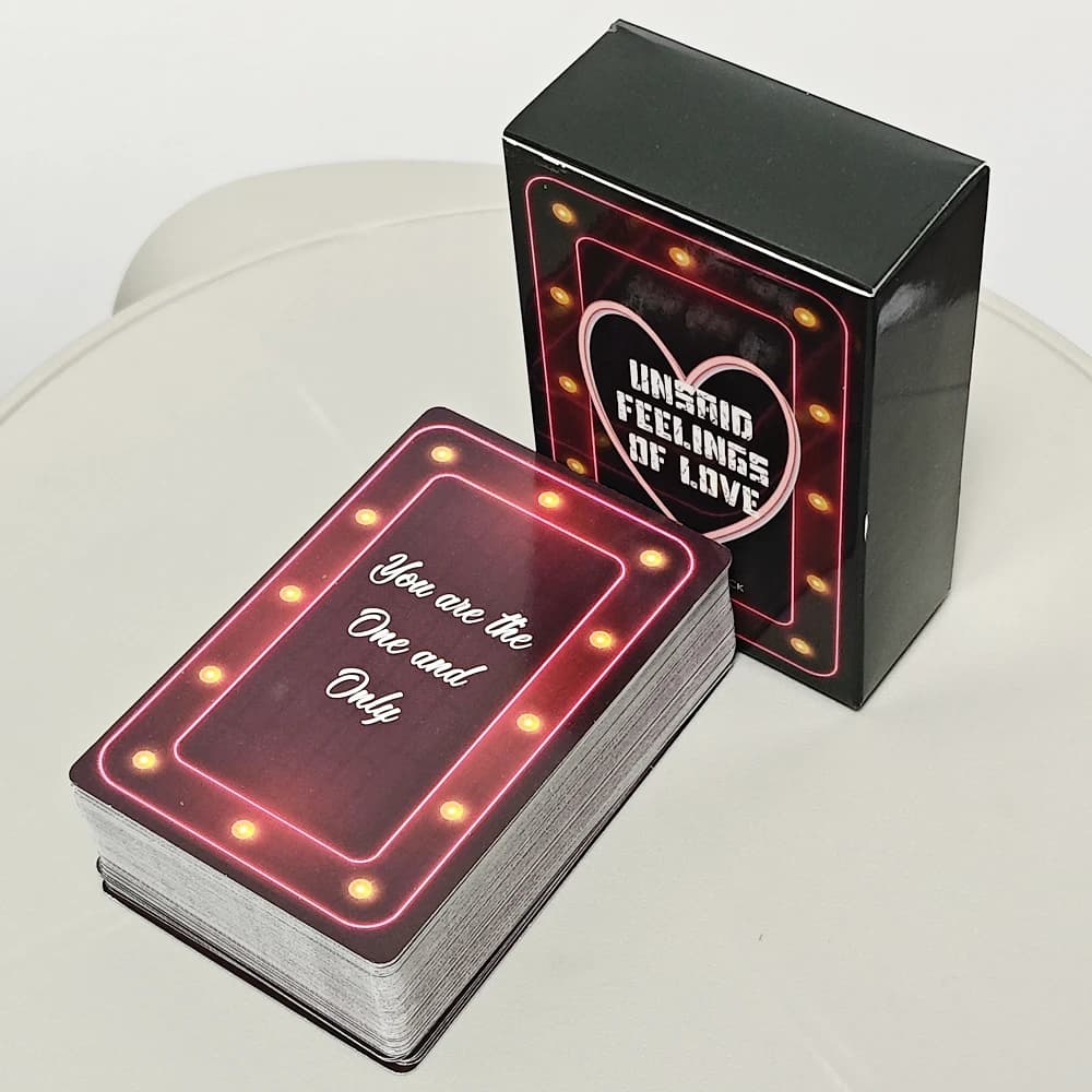 90 carte Oracle Unsaid Feelings of Love, messaggi canalizzati da anima gemella, doppia fiamma e partner Karmic 10 * 6 cm
