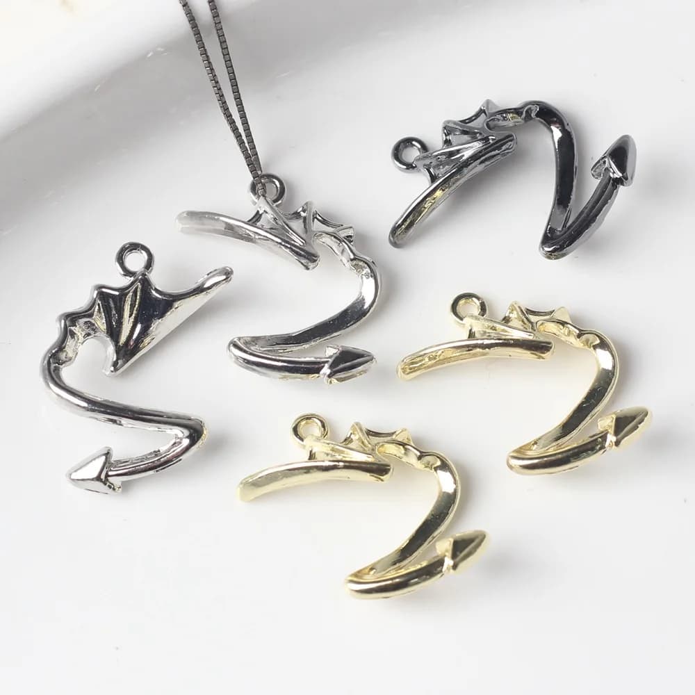 10 pcs/lot 16*23MM In Zinc Alloy Serpentine Pendants And Pendants FAI Necklace by TE Bracelet Earrings Accessories