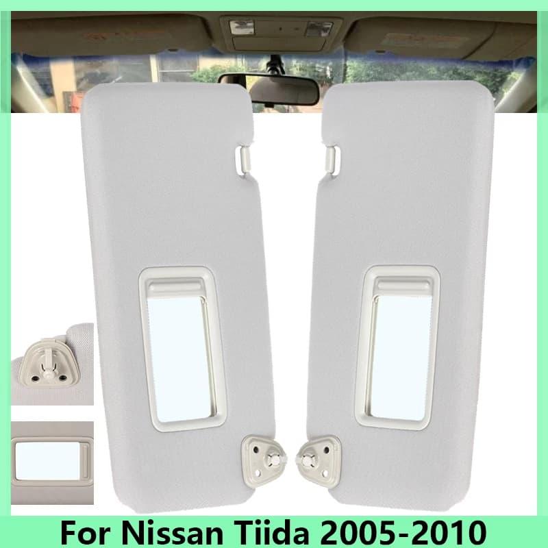 Per Nissan Tiida 2005-2010 visiera parasole per interni Auto parabrezza anteriore parasole parasole con specchietto parasole automatico