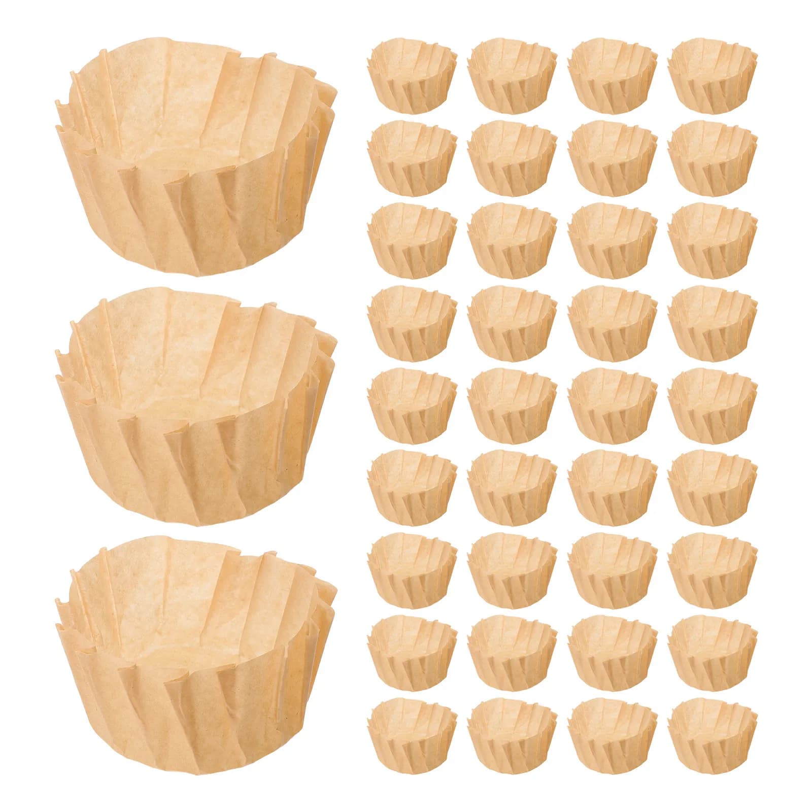 100Pcs Basques Cake Paper Disposable Parchment Liners Space Saving Nonstick Muffin Wrappers Oven Air Fryer Baking Tools Mini