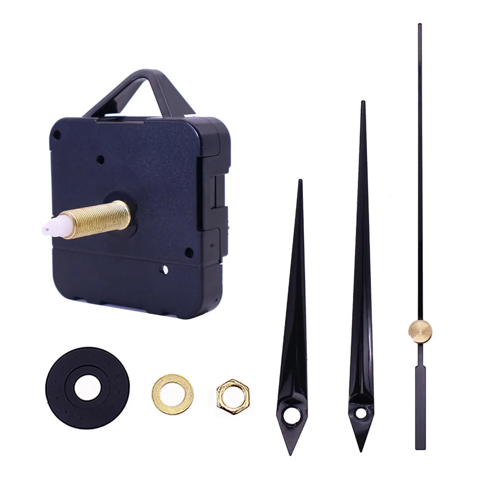 Fai-da-Te Wall Clock Mechanism, Silent Hands Set for Frameless Wall Clocks and Schools