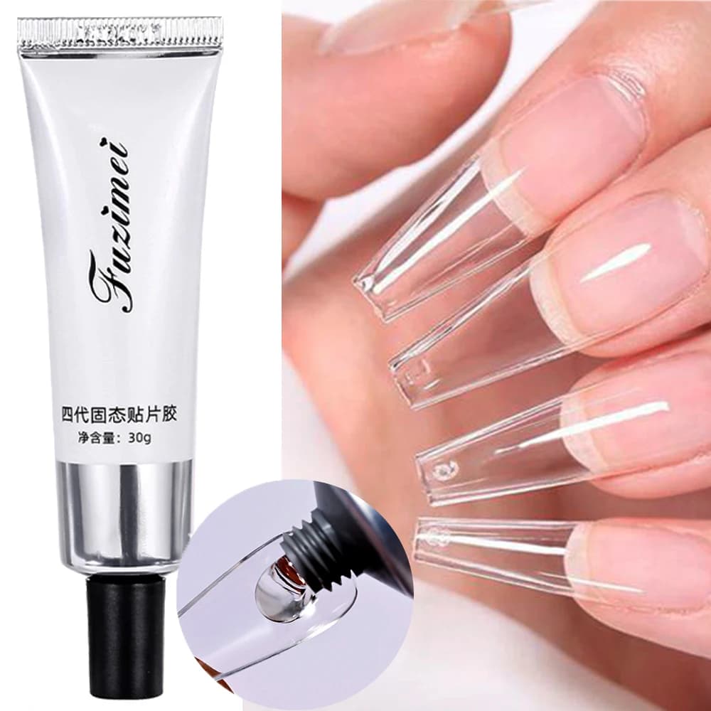 30/20/10g Solido Morbido Punte Del Chiodo Finto Gel Adesione Super-Strong Trasparente Forma Del Dito Colla Per Unghie Soak Off UV Estensione Del Gel Per Unghie & * &