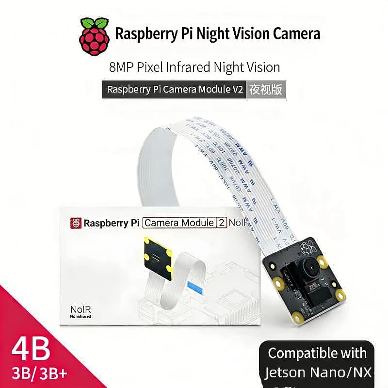 Modulo telecamera Raspberry Pi V2 per visione notturna, sensore IMX219 da 8 MP, filtro IR-Cut, compatibile con Pi 4B/3B+/Jetson Nano, video HD