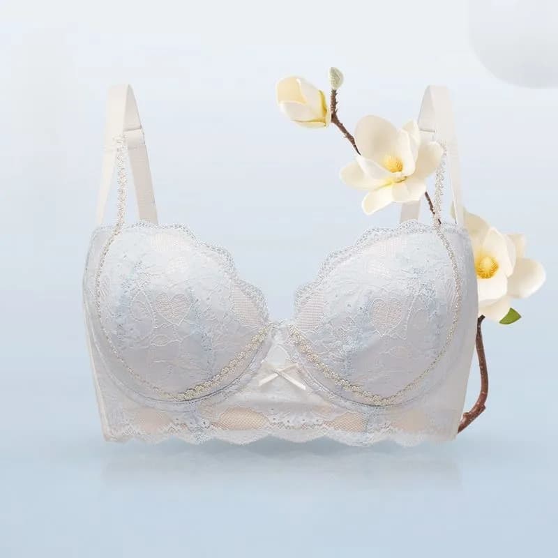 Plus Size EF Cup Lace Bra Memory Steel Ring Underwire Push Up Minimizer Anti Sag 3D Lift Support Comfort Large Bust Thin
