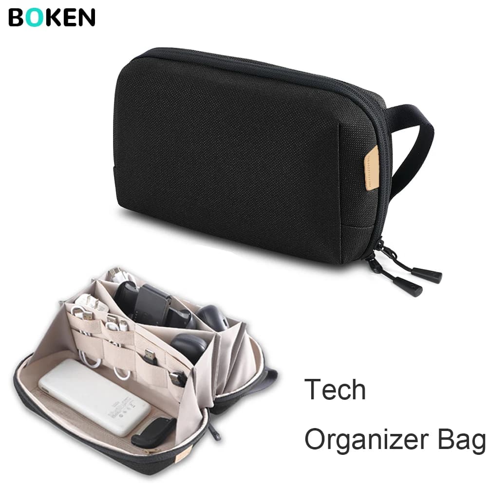 Portable Electronic Organizer Bag Travel Cable Storage Case Multi Accessories Pouch for Power Bank Charger Mouse Earphones USB