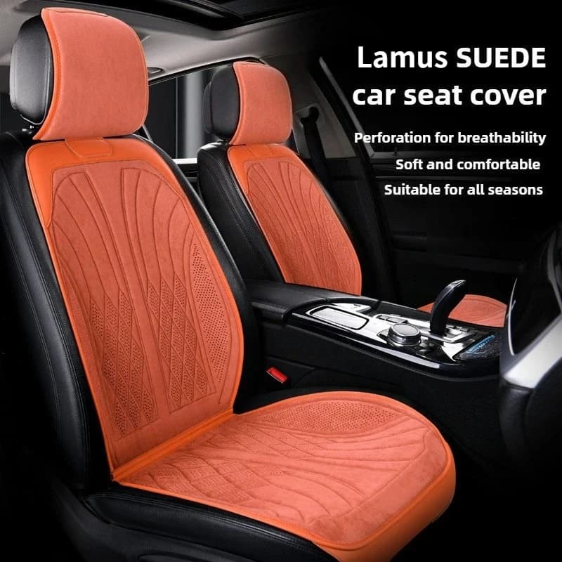 Protective Leather Seat Mat, Universal Seat Covers for All Seasons, Complete Set of Auto Seat Accessories, Self Seat Bearing