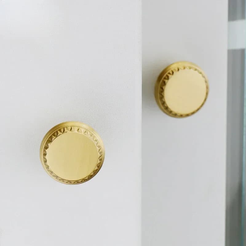 Maniglia rotonda francese di lusso leggero, maniglia europea per cassetti e ante di armadi, semplice con foro singolo