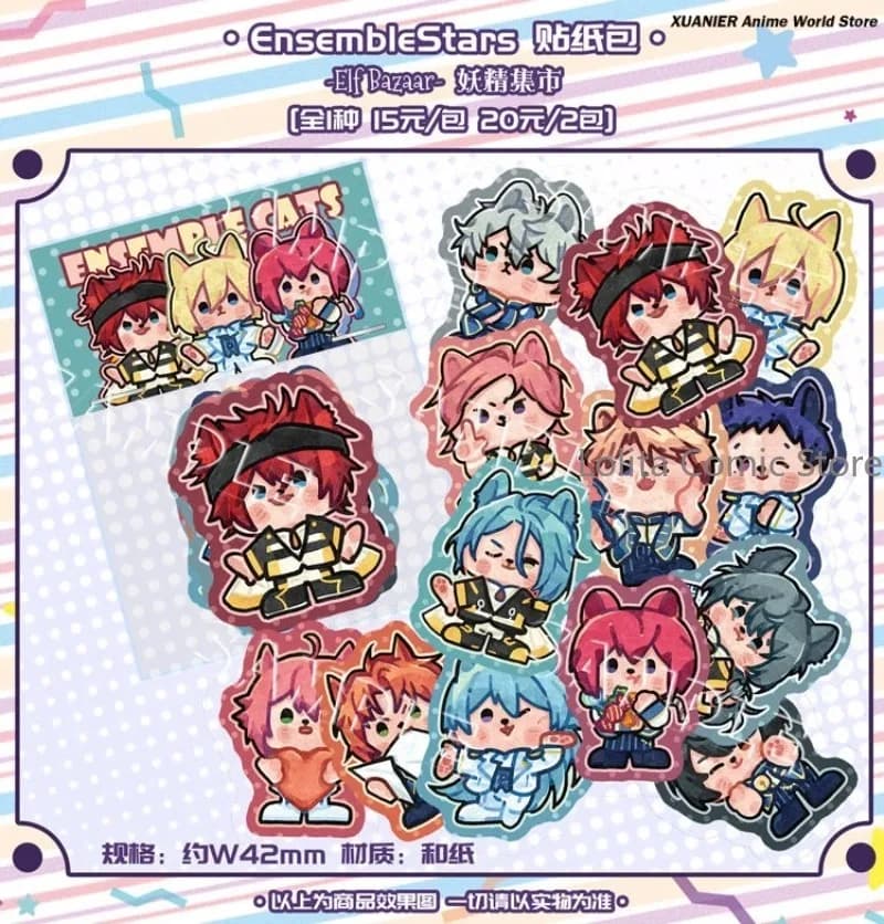Doujin Ensemble Stars Series Anime Cartoon Luggage Sticker Paster Cosplay Phone DIY Scrapbook Decal Ornament