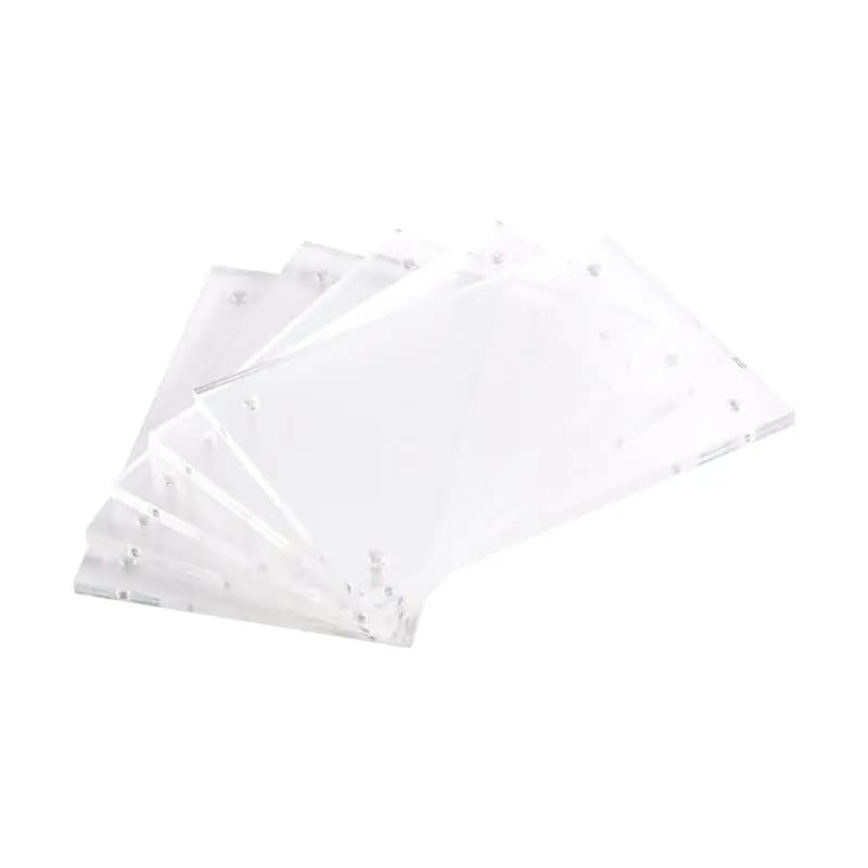 Espositore da banco magnetico in acrilico formato A6 per poster, 5 pezzi, 10x15 cm, porta etichette di prezzo e numeri di prodotto
