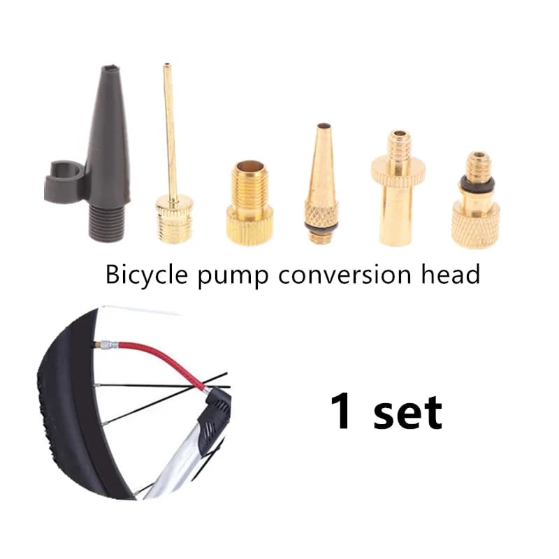 Adattatori per valvole per bicicletta per pompa per pneumatici per bici da strada e MTB Kit ugello pompa di gonfiaggio in rame T