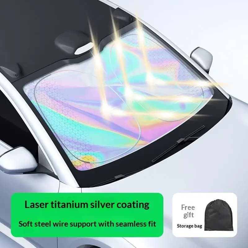 1Pcs Sun Protection Cover Foldable Thicken Front Window UV Refletive Sunshade Curtain Car Windshield Sun Shade Cover