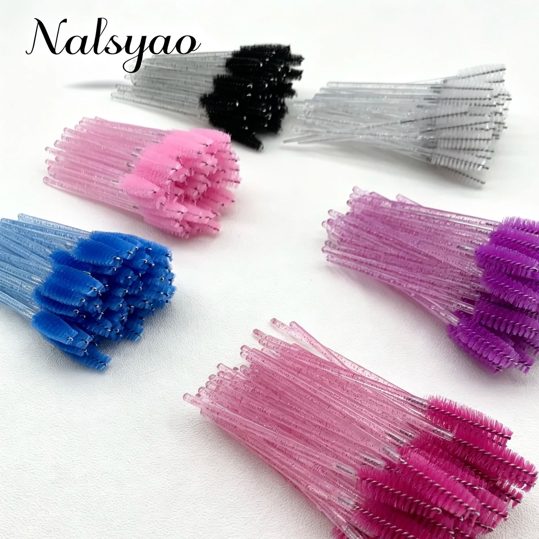 200Pcs Eyelash Extension Disposable Eyelash Brush Makeup Tools Mascara Stick Applicator Propeller Eyebrow Makeup Brushes Set
