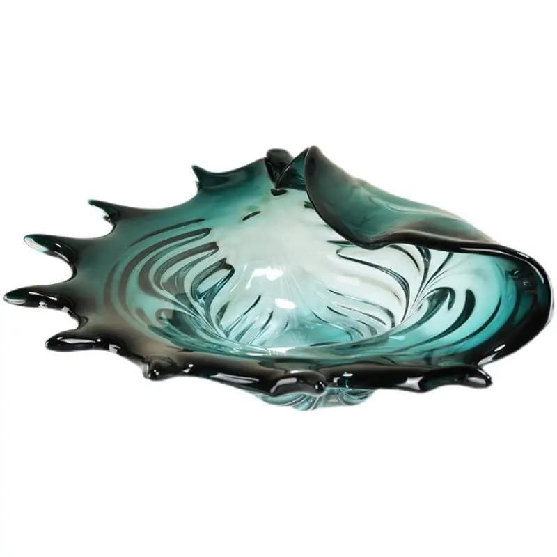 Piatto di frutta conchiglia arricciata glassata di lusso leggero ornamento soggiorno modello camera vendite ufficio desktop caramelle frutta secca conservazione