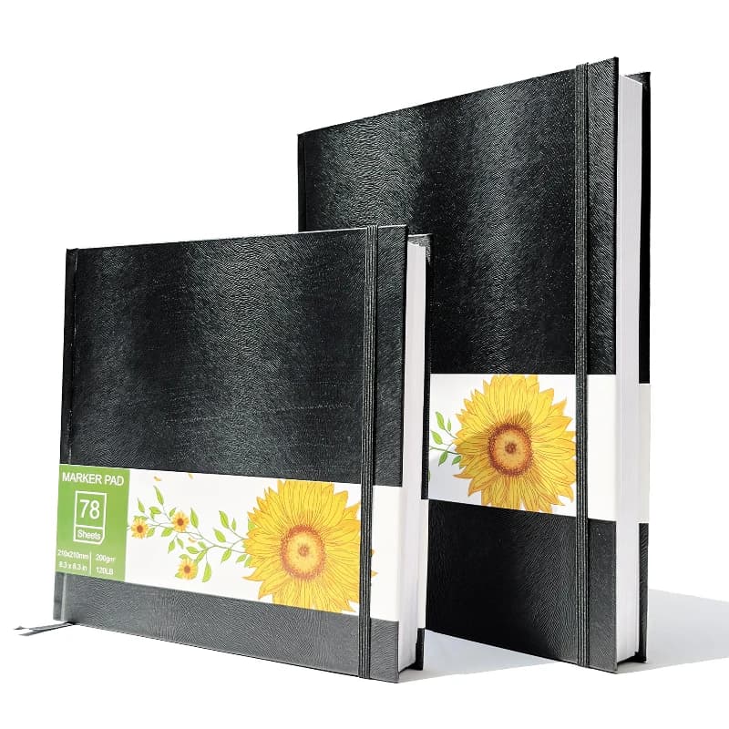 24K/A4 Sketchbook 78 sheets/60 sheets for Sketch Acrylic Marker Painting Suitable Students Teachers Beginners Artists