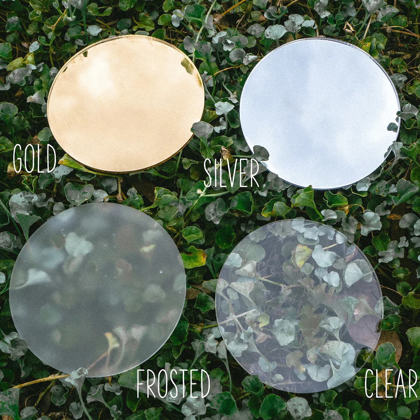 2/3/4 '' Gold Silver Transparent Black White Frosted Acrylic Disc DIY Painting Project for Circular Acrylic Decorative Plate