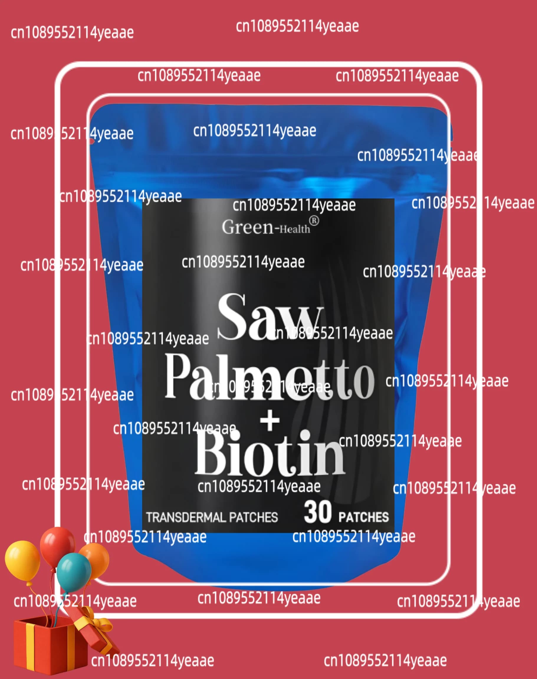Saw Palmetto With Biotin Transdermal Patches Hair Loss And Regrowth For Men And Women - 30 Patches One Month Supply