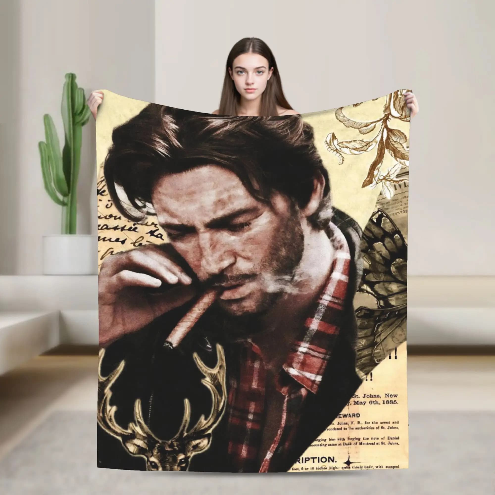 Super Warm Blanket Travel Office Arthur Morgan Red Dead Redemption Throw Blanket For Living Room Novelty Sofa Bed Cover