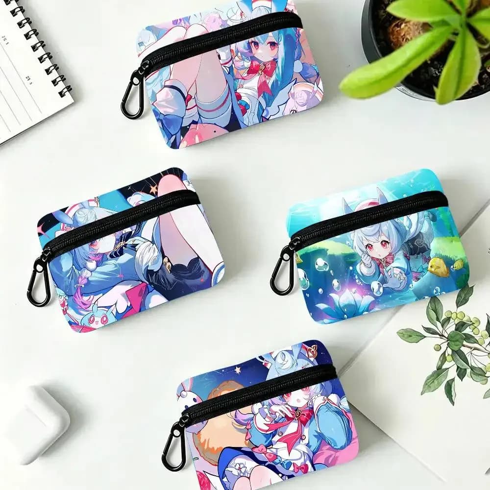 Sigewinne Anime Game Genshin Impact Oxford Fabric Wallet With Zipper, Hanging Multifunctional Bag For Credit Cards, Keys, Coins