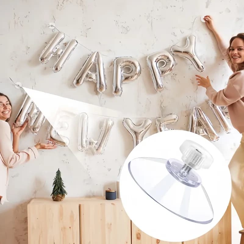 15 Pezzi Ganci a Ventosa in PVC Trasparente, Alta Trasparenza e Forte Presa, Riutilizzabili, per Vetro, Specchio, Uso Domestico e Auto