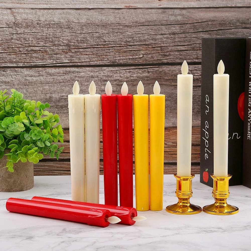 Portacandele in plastica standard conico di forma tradizionale Portacandele Candeliere da tavolo standard per decorazioni per la casa per feste