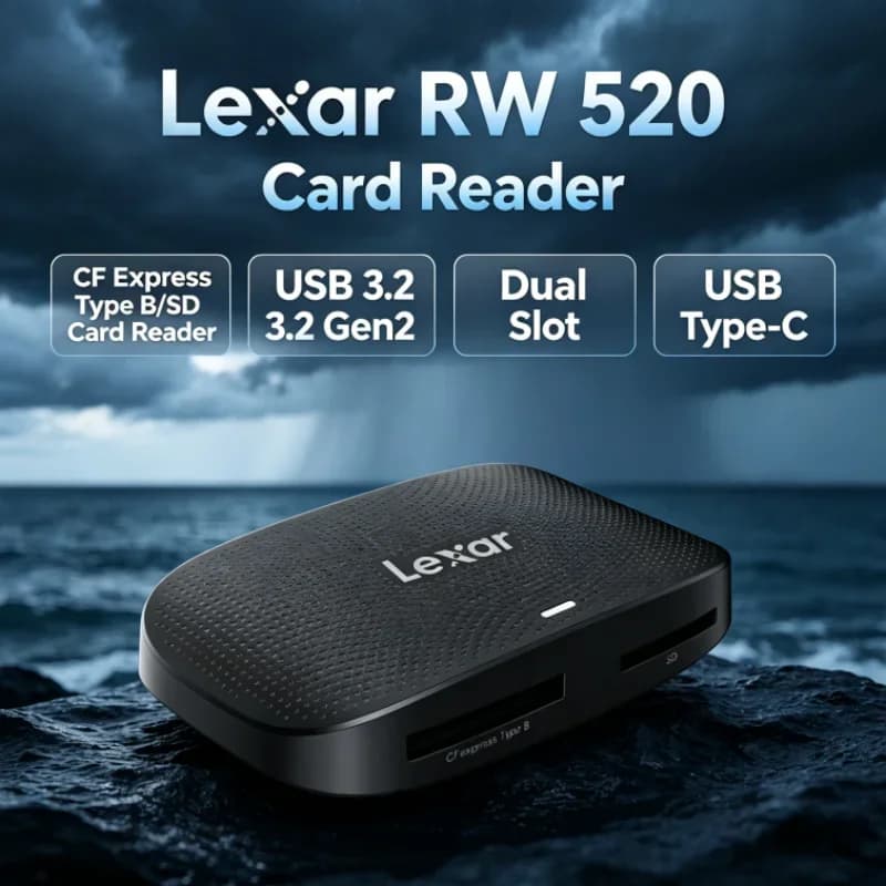Lexar RW520 Memory Card Reader USB 3.2 Gen 2 CFexpress Type B SD Card Reader High Speed for Photo Transfer