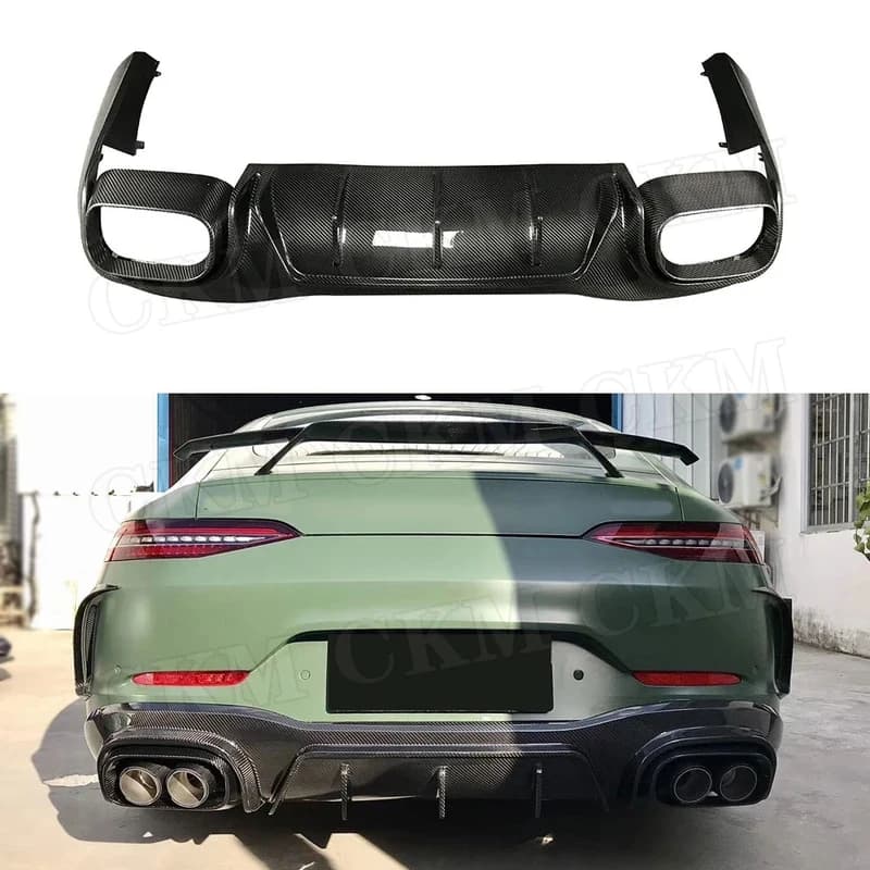 Diffusore Posteriore in Fibra di Carbonio Prepreg con Piastra Antiscivolo per GT43 GT50 GT53 2019-2023