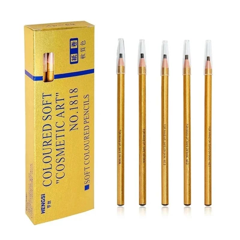 12pcs/box Waterproof Eyebrow Pencil Long-lasting Natural Cosmetic Eyebrows Pen Microblading Tattoo Tint Permanent Makeup Tools