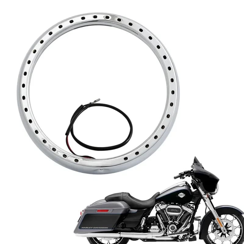 For Harley Touring Road Street Electra Glide Motorcycle 7 "Flight Coating Ring Covering Ring Cover with Light Motorcycle Accessories
