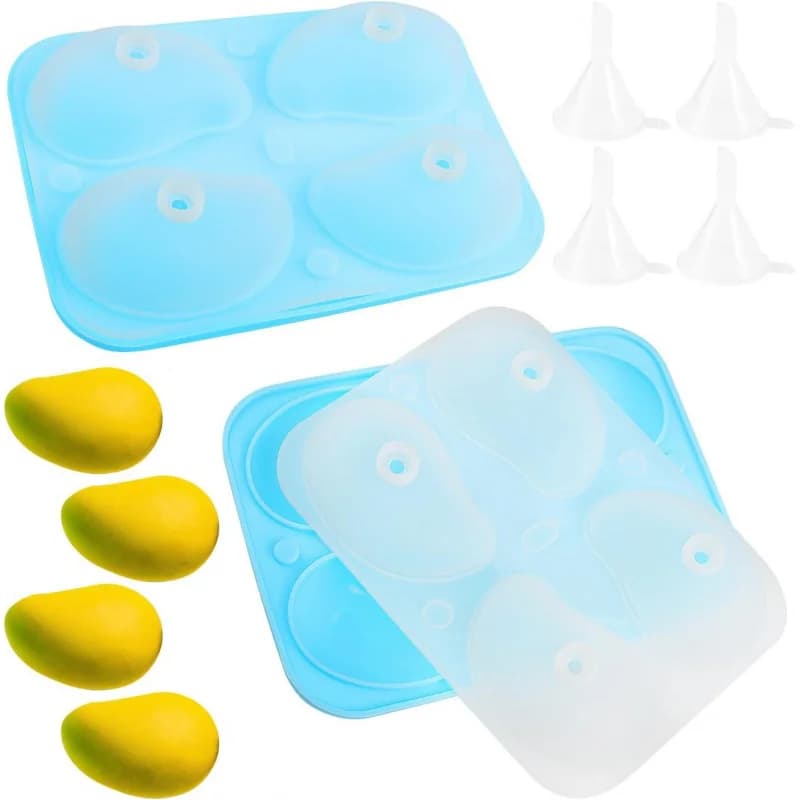 【2 stampi in silicone a forma di mango】 Stampo per mousse per torte per muffin, cioccolato, gelato - Strumenti da forno flessibili e antiaderenti