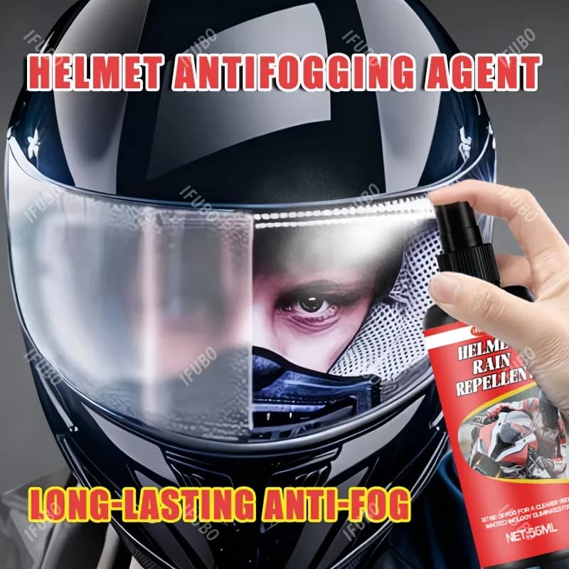 Spray antiappannamento per casco a lunga durata: idrorepellente, visione HD per occhiali da moto/e-bike/ski