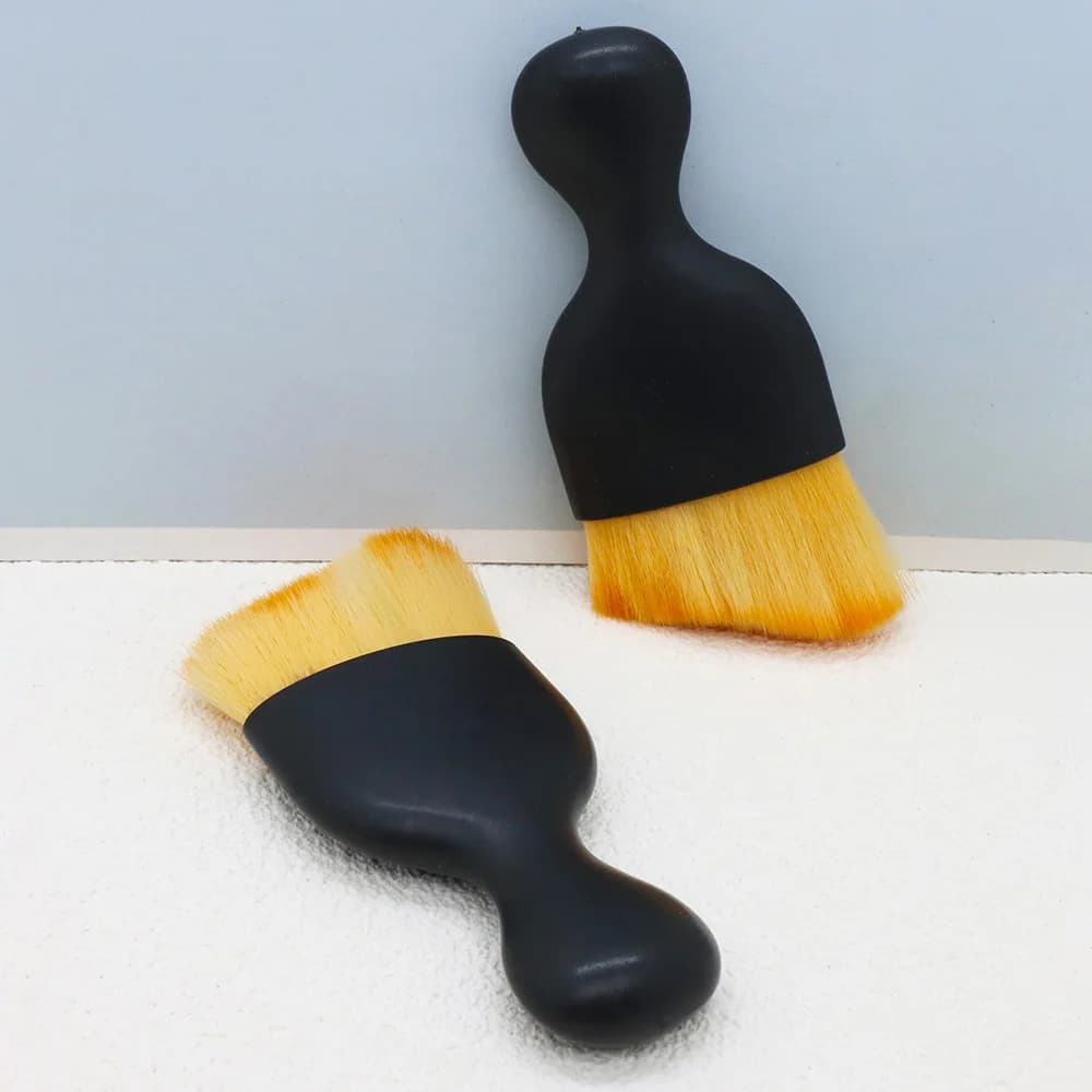 1/2 pezzi spazzola per unghie multiuso con setole morbide manico ergonomico nail art utile strumento per il trucco pulizia rimozione della polvere strumenti per dettagli