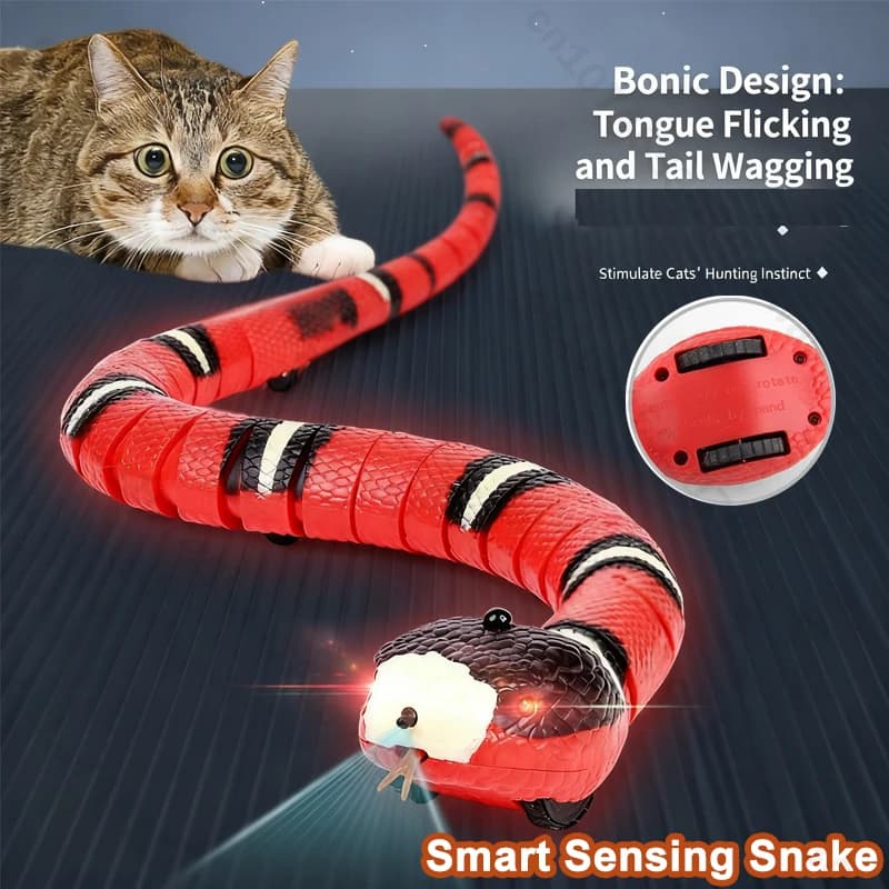 Giocattoli automatici per gatti con serpente con rilevamento intelligente Giocattoli interattivi per gatti Accessori di ricarica a infrarossi Giocattoli per gattini per cani da compagnia Gioco da gioco Giocattolo